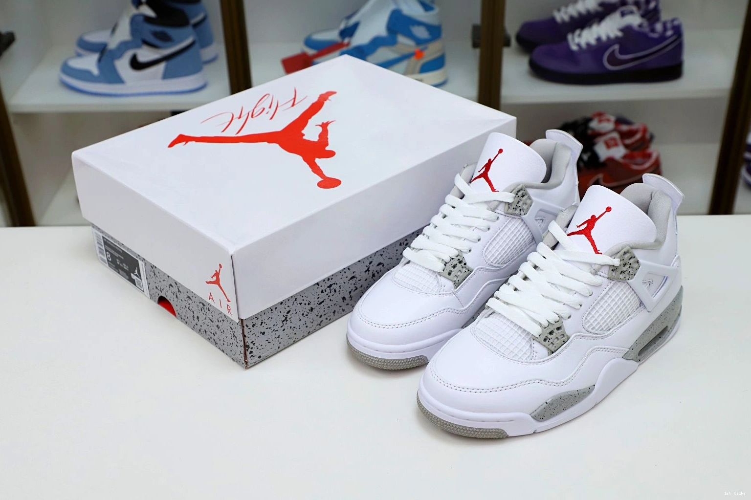 1st Kicks Shoes 'WHITE AIR 4 OREO' JORDAN RETRO 2021 Kimikick TopPick 1119